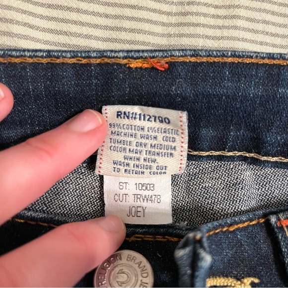 True Religion Dark Blue JOEY Flare Jeans - Picture 5 of 8